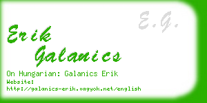 erik galanics business card